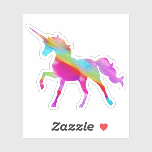 Unicorn Rainbow-afbeelding Sticker (Vel)