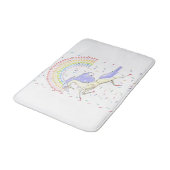Unicorn, Rainbow Bathroom Bath Mat (Gekanteld)