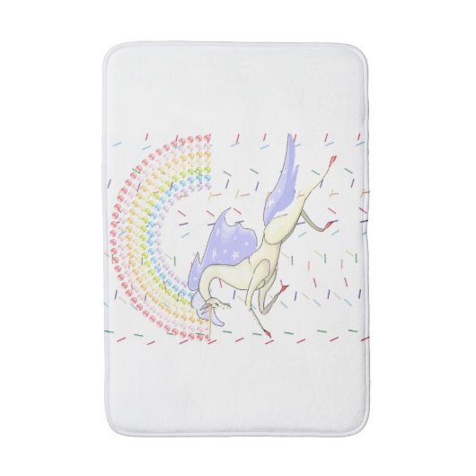 Unicorn, Rainbow Bathroom Bath Mat (Voorkant Verticaal)