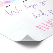 Unicorn Rainbow Birthday Favor Sign Poster (Hoek)