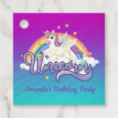 Unicorn Rainbow Birthday Magical Whimiscal Bedankjes Labels (Voorkant)