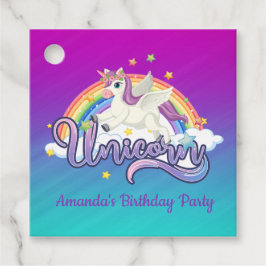 Unicorn Rainbow Birthday Magical Whimiscal Bedankjes Labels