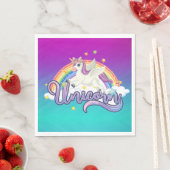 Unicorn Rainbow Birthday Magical Whimiscal Servet (Insitu)