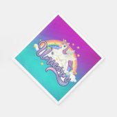 Unicorn Rainbow Birthday Magical Whimiscal Servet (Hoek)