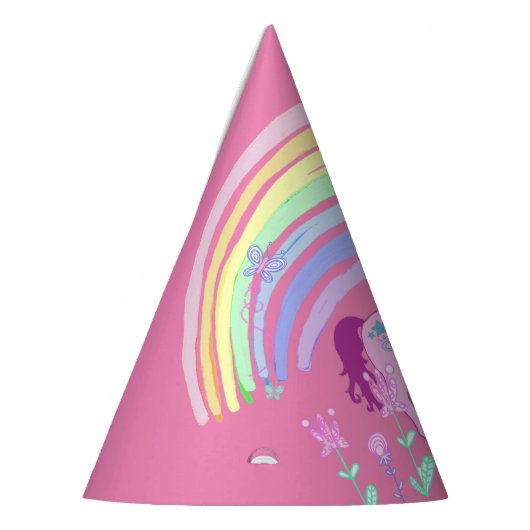 Unicorn & Rainbow Birthday Party Pet Feesthoedjes (Links)