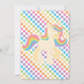 Unicorn Rainbow Birthday Uitnodiging (Achterkant)