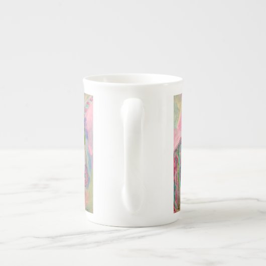 Unicorn Rainbow Bone China Mok (Achterkant)