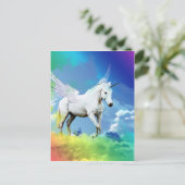 Unicorn Rainbow Briefkaart (Staand voorkant)