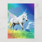 Unicorn Rainbow Briefkaart (Voorkant)