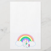 Unicorn Rainbow Briefpapier (Voorkant)