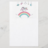 Unicorn Rainbow Briefpapier (Voorkant)