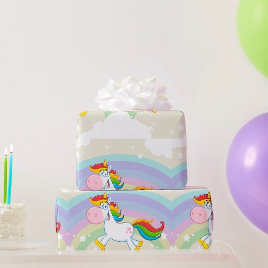 Unicorn Rainbow Cadeaupapier
