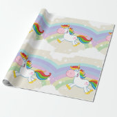 Unicorn Rainbow Cadeaupapier (Uitgerold)