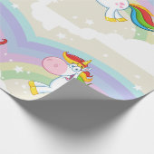 Unicorn Rainbow Cadeaupapier (Hoek)
