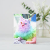 Unicorn Rainbow Cat Briefkaart (Staand voorkant)