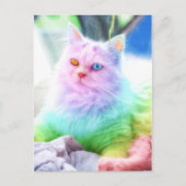 Unicorn Rainbow Cat Briefkaart (Voorkant)