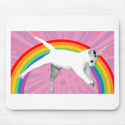 Unicorn Rainbow Cat Muismat (Voorkant)