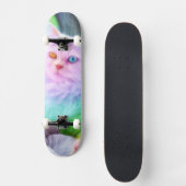 Unicorn Rainbow Cat Persoonlijk Skateboard (Voorkant)