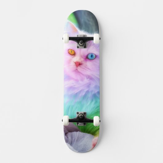 Unicorn Rainbow Cat Persoonlijk Skateboard (Voorkant)