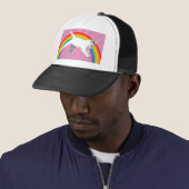 Unicorn Rainbow Cat Trucker Pet (In situ)