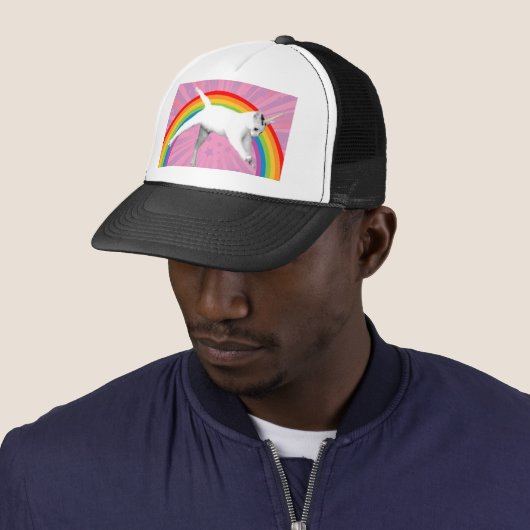 Unicorn Rainbow Cat Trucker Pet (In situ)