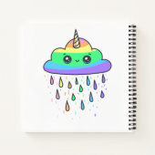 Unicorn Rainbow Cloud Baby shower Notitieboek (Achterkant)