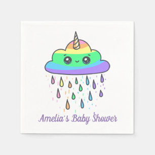 Unicorn Rainbow Cloud Baby shower Servet
