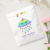 Unicorn Rainbow Cloud Custom Baby shower Bedankzakje (Gezegeld)