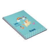 Unicorn Rainbow Clouds and Flowers Little Dreamwea Notitieboek (Rechterzijde)
