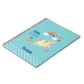 Unicorn Rainbow Clouds and Flowers Little Dreamwea Notitieboek (Linkerzijde)
