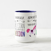 Unicorn Rainbow Coffee, wees altijd jezelf... Mok (Midden)
