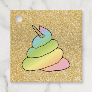 Unicorn Rainbow Crap Emoji poop emoji met gezicht Bedankjes Labels