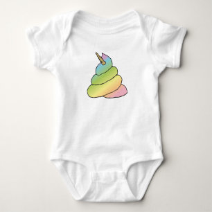 Unicorn Rainbow Crap Emoji poop emoji met gezicht Romper