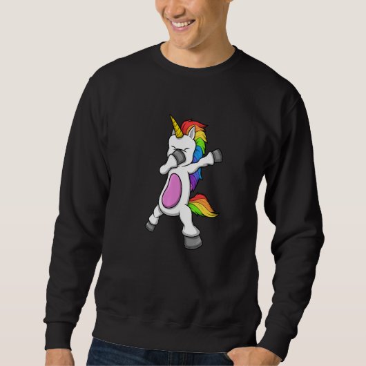 Unicorn  Rainbow Dabbing Unicorn Trui (Voorkant)