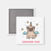 Unicorn Rainbow Dog Magneet (Voorkant / Achterkant)