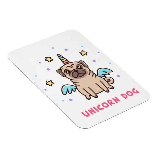 Unicorn Rainbow Dog Magneet (Rechterzijde)