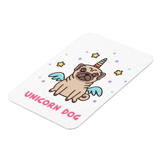 Unicorn Rainbow Dog Magneet (Linkerzijde)
