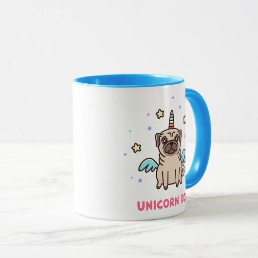 Unicorn Rainbow Dog Mok (Voorkant rechts)