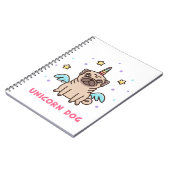 Unicorn Rainbow Dog Notitieboek (Linkerzijde)