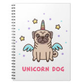 Unicorn Rainbow Dog Notitieboek (Voorkant)