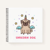 Unicorn Rainbow Dog Notitieboek (Voorkant)
