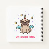 Unicorn Rainbow Dog Notitieboek (Achterkant)