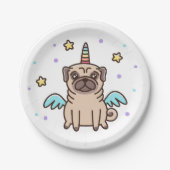 Unicorn Rainbow Dog Papieren Bordje (Voorkant)