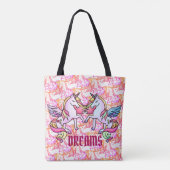  Unicorn Rainbow Dream Pastel Pegasus Tote Bag (Achterkant)