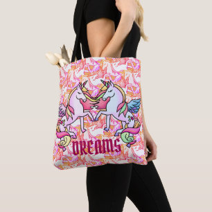  Unicorn Rainbow Dream Pastel Pegasus Tote Bag