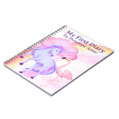 Unicorn Rainbow Flamingo Girls Diary Personalized Notitieboek (Linkerzijde)