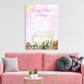 Unicorn Rainbow Geloof altijd in de Magische Muur Canvas Afdruk (Insitu (Woonkamer))