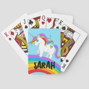 UNICORN RAINBOW GEPERSONALISEERDE SPEELKAARTEN