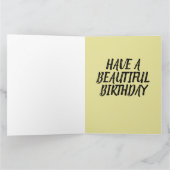 UNICORN RAINBOW GIRLS BIRTHDAY WENSKAARTEN KAART (Binnen)