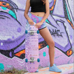 Unicorn Rainbow Glitter Persoonlijk Skateboard<br><div class="desc">Girly skateboard met eenhoornregenboogkleuren van faux glitter die tegen een roze achtergrond druppelen.</div>